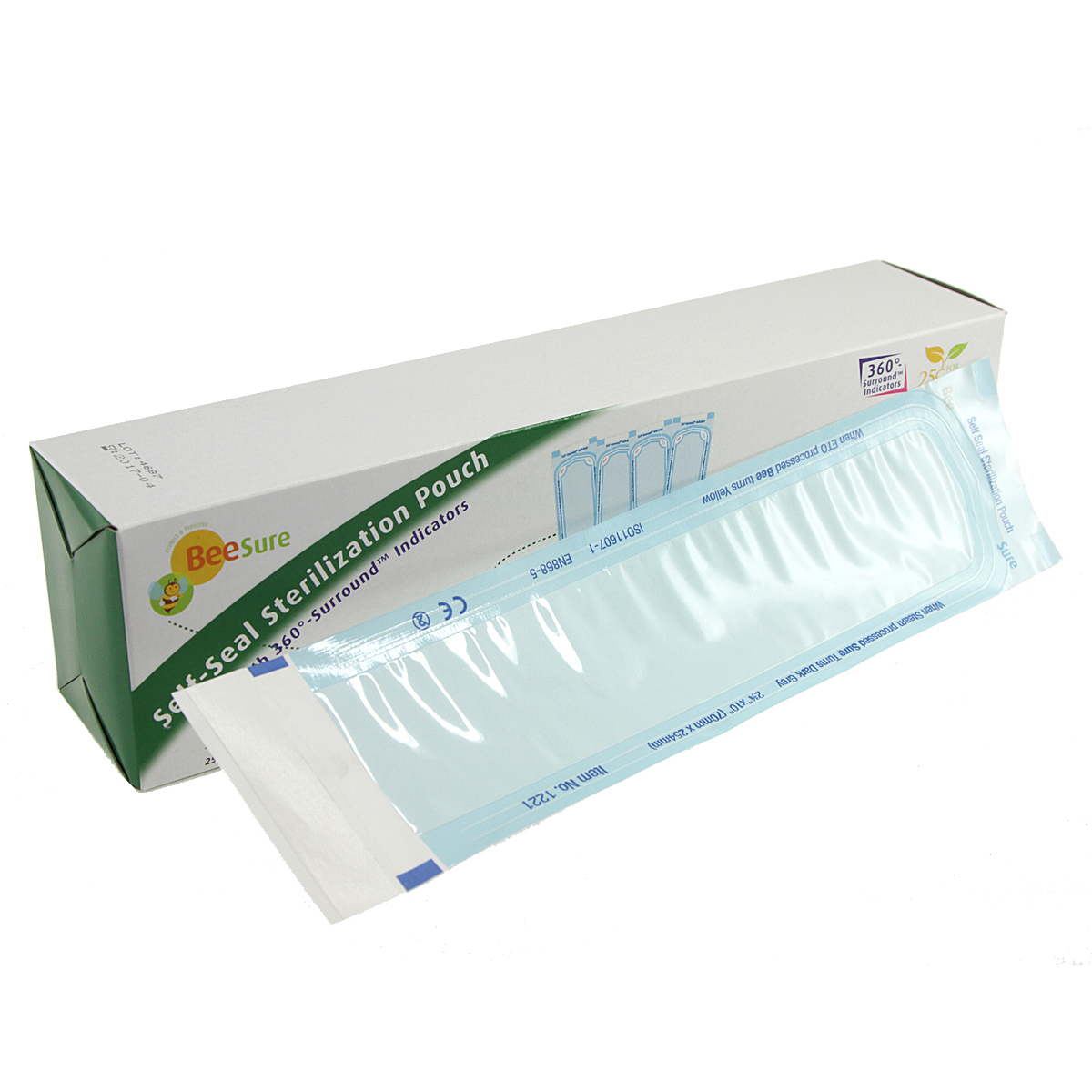 BeeSure Sterillization Pouch 2 3/4' x 10' 200Bx