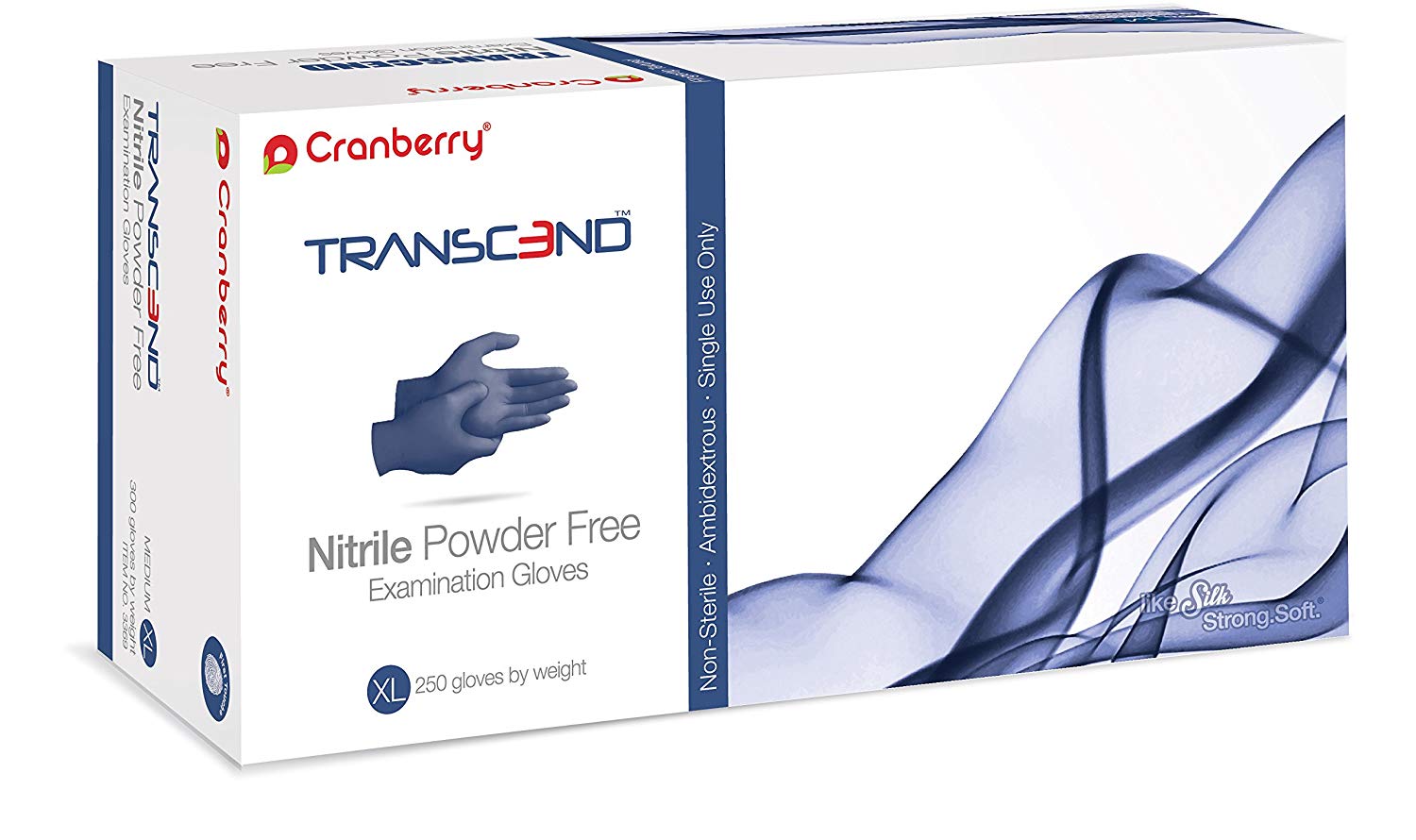 Transcend Nitrile PF Gloves (M) 300Bx