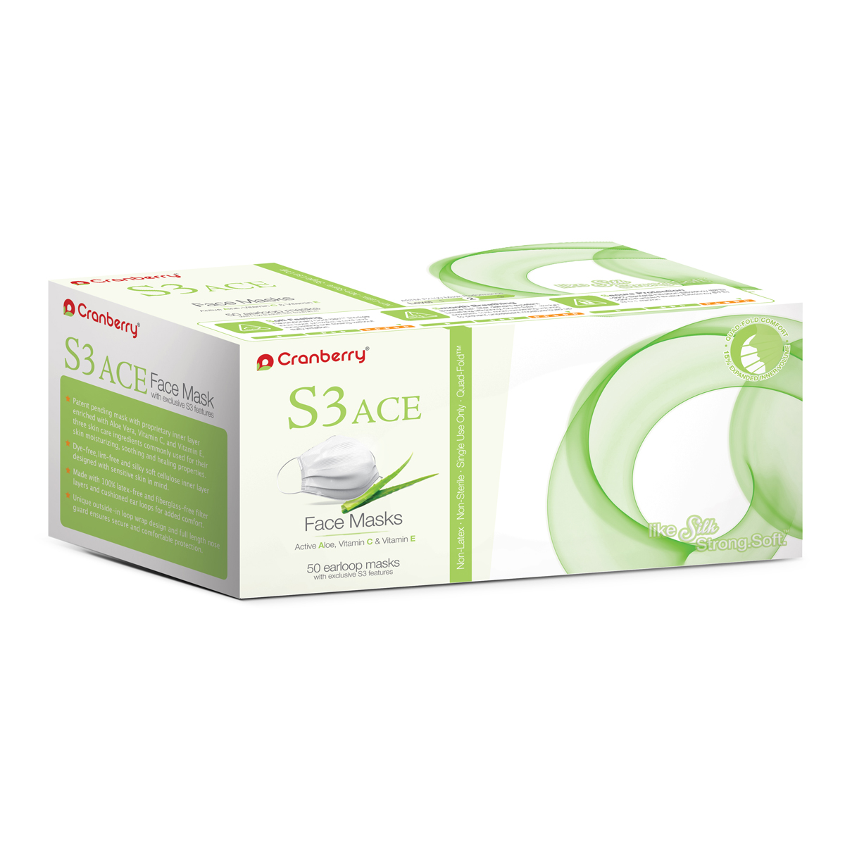 Cranberry S3 Ace Blue Mask 50Bx