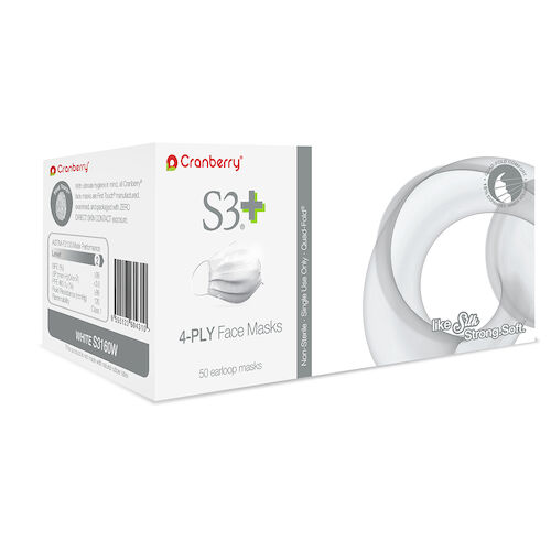 S3+ Face Masks White Level 3 50Bx