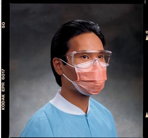 Fluidshield Fog-Free Earloop Masks Level 3 Orange 40Pk