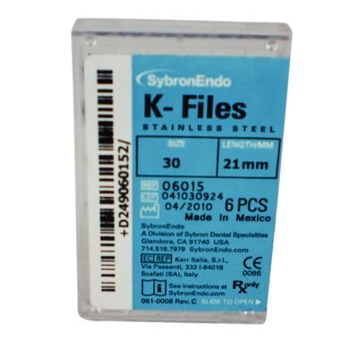 Kerr Endo K-Files SS 21mm #30 6Pk