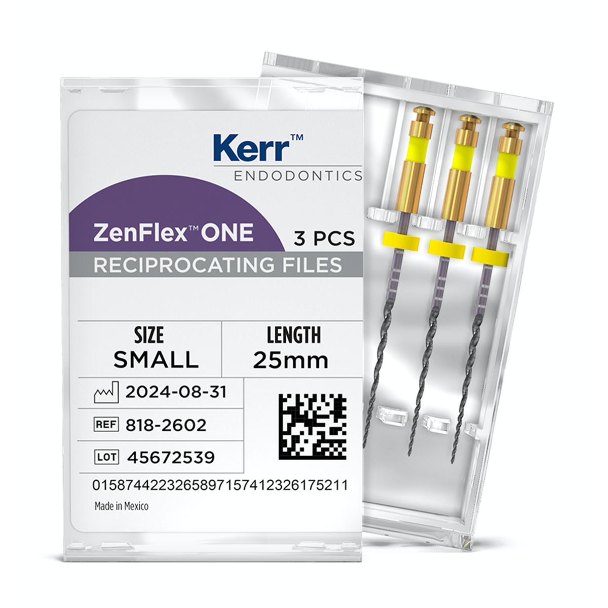 ZenFlex ONE Reciprocating NiTi File 25mm 3/Pk Small