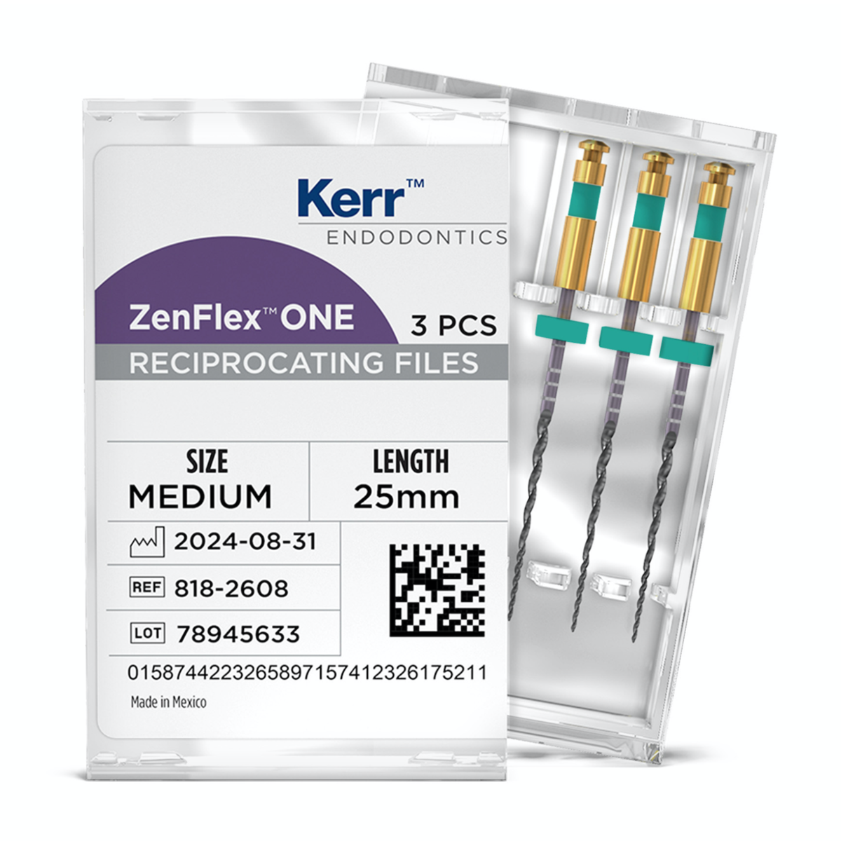 ZenFlex ONE Reciprocating NiTi File 25mm 3/Pk Medium