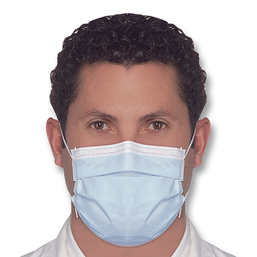 Safe+Mask Premier Earloop Mask Level 1 Blue 50Bx