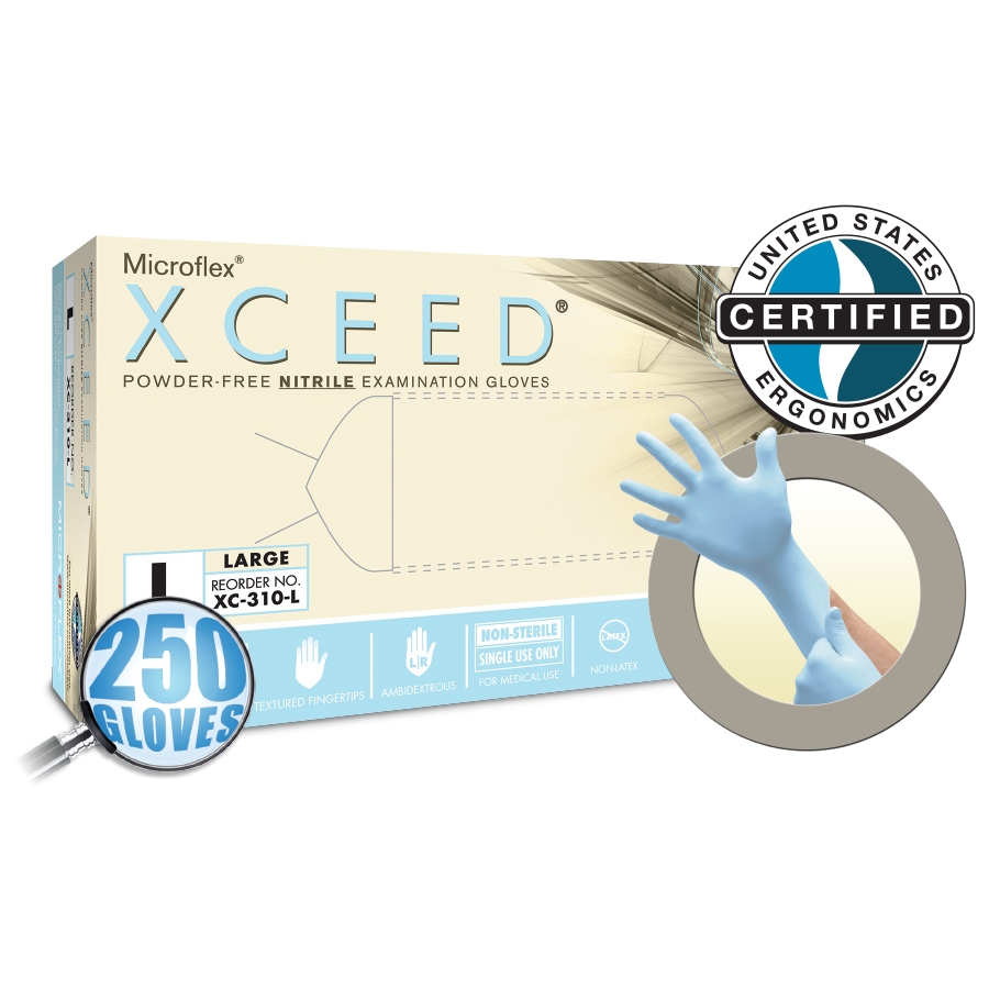 XCEED PF Nitrile Gloves Small 250/Bx