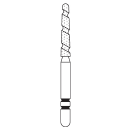TS2000 Diamond Round End Taper 2004.9 Coarse 5Pk