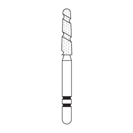TS2000 Diamond Round End Taper 2005.8 Coarse 5Pk