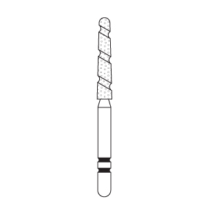 TS2000 Diamond Round End Taper 2005.10 Coarse 5Pk