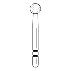 Premier - Two Striper Round Diamonds Friction Grip Burs - 138C Coarse