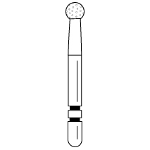 Premier - Two Striper Round Diamonds Friction Grip Burs - 130F Fine