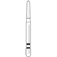 Premier - Two Striper Flame Diamonds Friction Grip Burs - 243.6C Coarse
