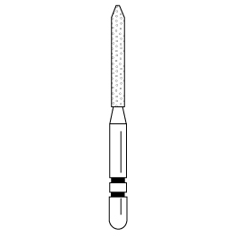 Premier - Two Striper Bevel-end Cylinder Diamonds Friction Grip Burs - 250.9C Coarse