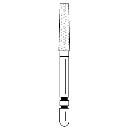 Premier - Two Striper Flat-End Taper Diamonds Friction Grip Burs - 724.8C Coarse