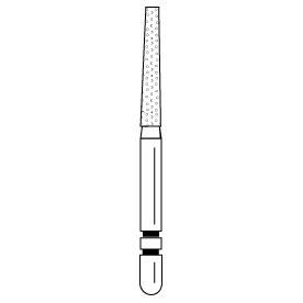 Premier - Two Striper Flat-End Taper Diamonds Friction Grip Burs - 723.8F Fine