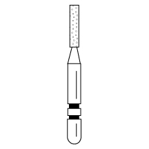 Premier - Two Striper Flat-End Cylinder Diamonds Friction Grip Burs - 514.5C Coarse