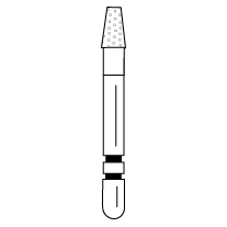 Premier - Two Striper Flat-end Trapper Diamonds Friction Grip Burs - 708.3C Coarse