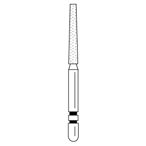 Premier - Two Striper Flat-end Trapper Diamonds Friction Grip Burs - 722.10F Fine