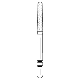 Premier - Two Striper Round-end Taper Diamonds Friction Grip Burs - 782.8F Fine
