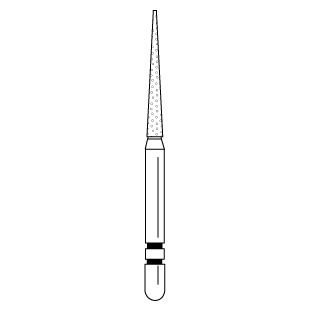 Premier - Two Striper Flat-end Trapper Diamonds Friction Grip Burs - 798.10C Coarse