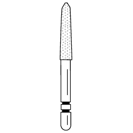Premier - Two Striper Gold-Plated Curettage Diamonds Friction Grip Burs - 254.SC