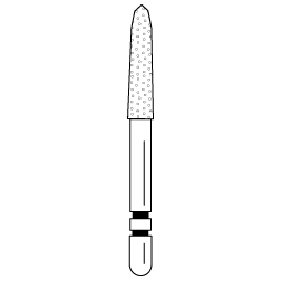 Premier - Two Striper Gold-Plated Curettage Diamonds Friction Grip Burs - 257.SB
