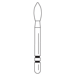 Premier - Two Striper Football Diamonds Friction Grip Burs - 285 MF3