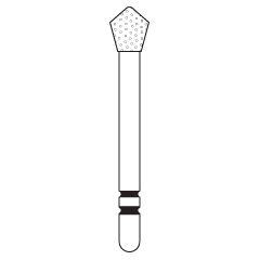 Premier - Two Striper Short Cut Skooter Diamond Friction Grip Burs - Skooter T1 S