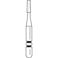 Premier - Two Striper Flat-end Short Cut Diamond Friction Grip Burs - Short-Cut 556 S