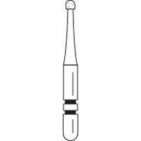 Premier - Two Striper Round Short Cut Diamond Friction Grip Burs - Short-Shank 2