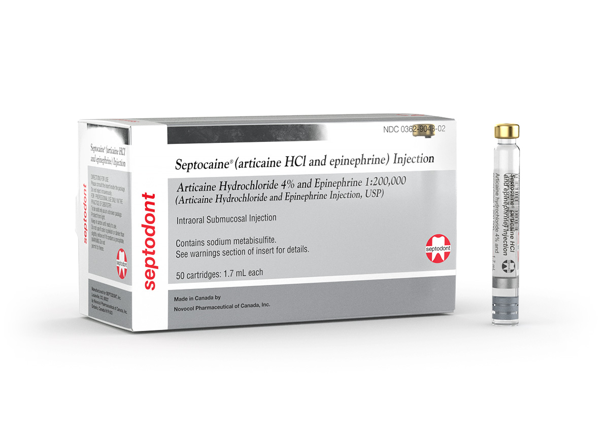 Septocaine 4% Articaine HCl w/EPI 1:200, 000 SILVER 50Bx