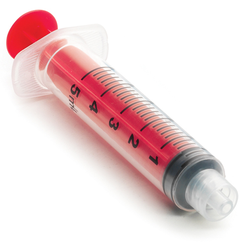 CanalPro Color Syringes 5 ml, Red, 50/Box, 60019321
