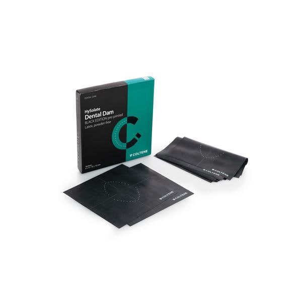 HySolate Latex Dental Dam 6x6 Black Printed Medium 36/Pk
