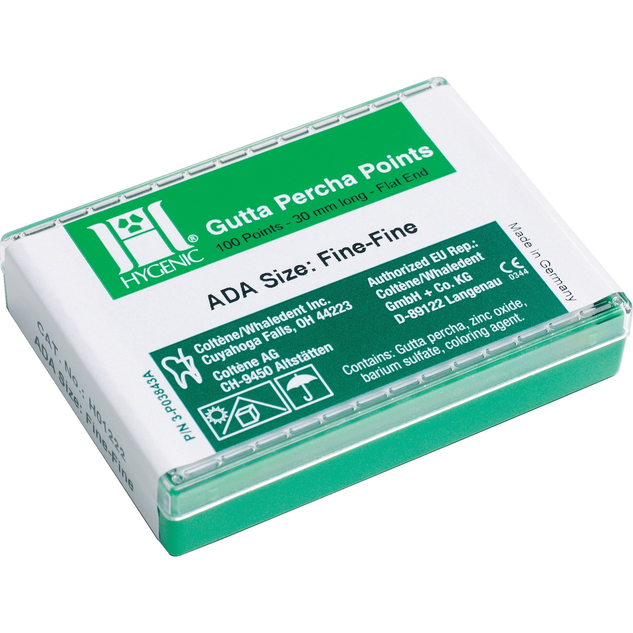 Gutta Percha Points Accessory Sizes X-Fine, 100/Pkg., H01221