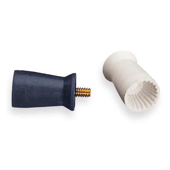 Prophy Cups Ribbed Long Screw Type Soft Gray 720Bg